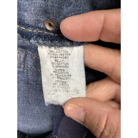 Motherhood Maternity Jean Skirt Sz M Mermaid Modest Stretch Denim Maxi Pockets - Picture 9 of 9